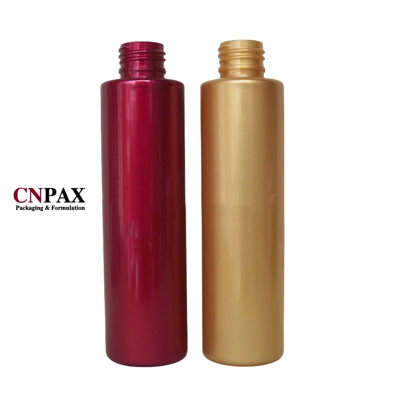 pearl plastic bottles silver vacuum metallic cap