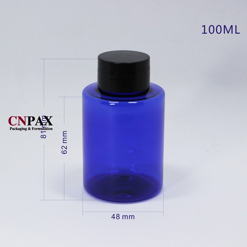 cylinder round plastic bottles