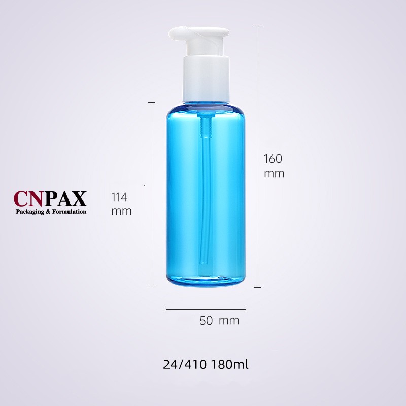 180 ml boston round plastic pump bottles