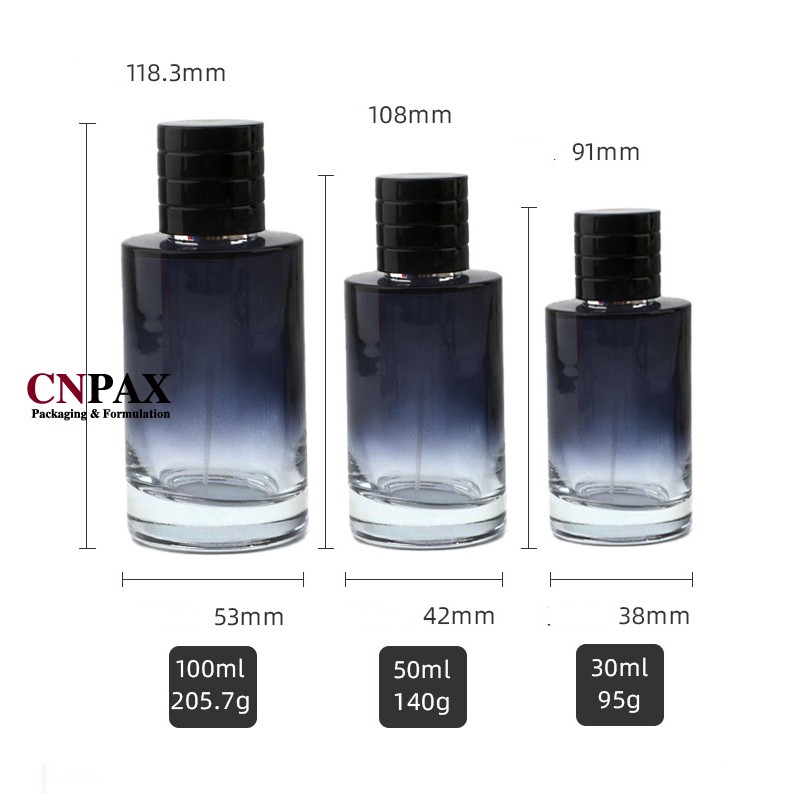 crimp perfume glass bottles