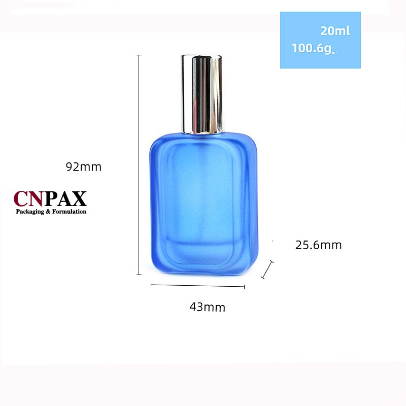 flat square glass bottles