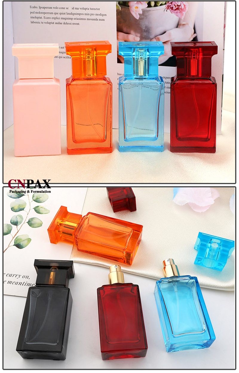 classic square glass perfume bottles