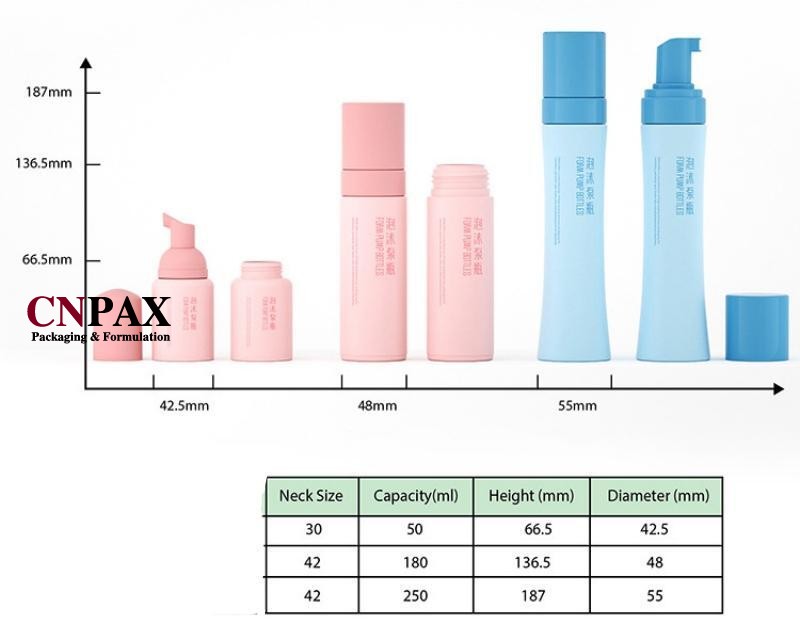 thin waist foam pump botles HDPE foaming bottles