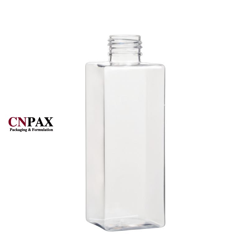 24-410 200ml PET plastic square bottles