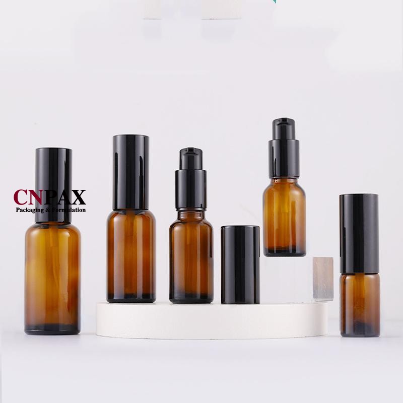 amber glass serum bottles