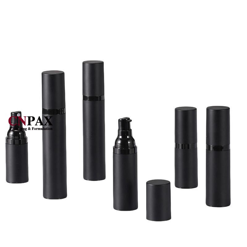 15ml 30ml 50ml matte black airless mist bottles