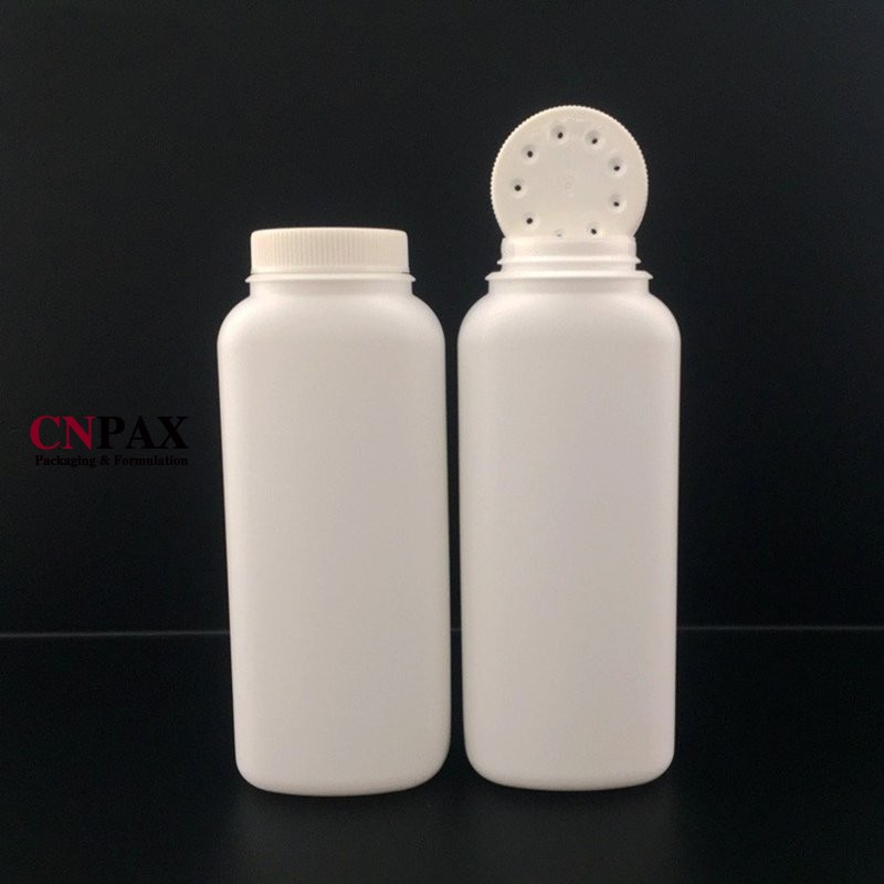 200g white power bottle with sifter cap