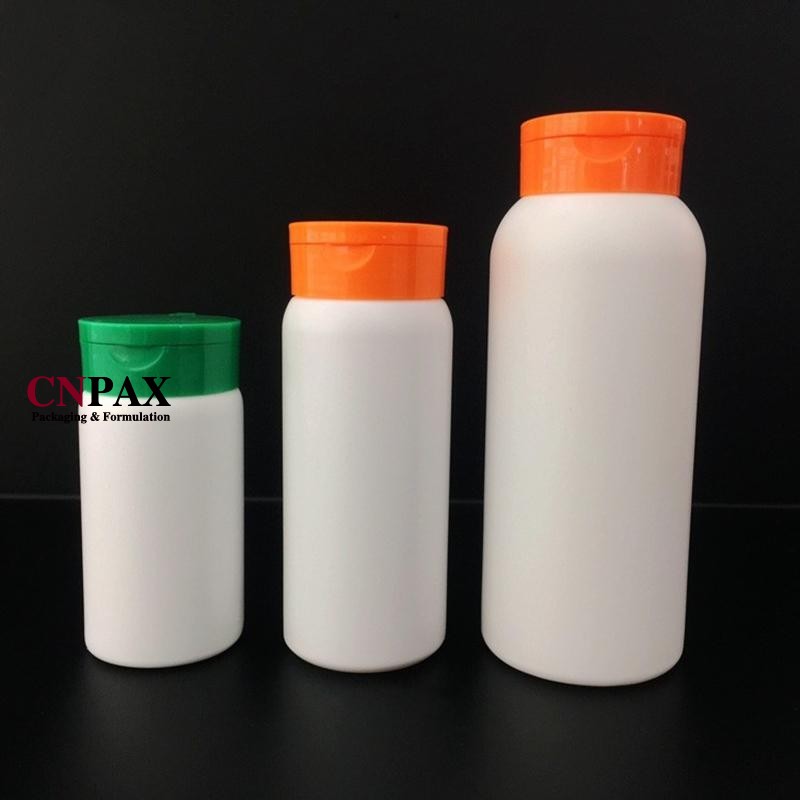 50g 100g 200g plastic powder bottles