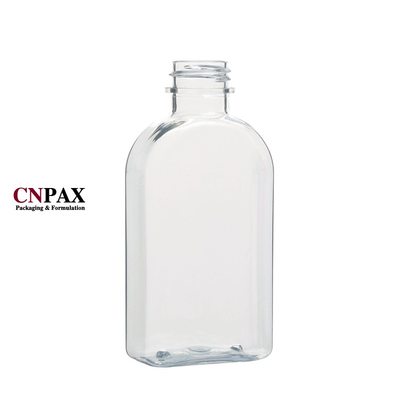 120ml 4oz flat square oblong plastic bottles