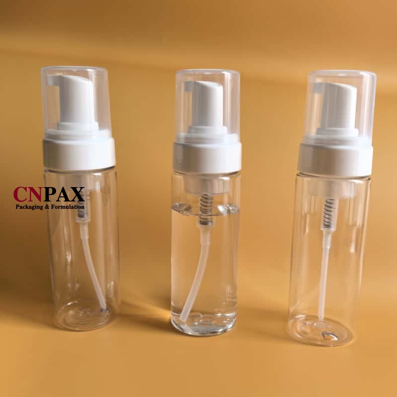 Oferta especial de envasado CNPAX para 150 ml de 5 oz de espuma de plástico para mascotas con dispensador de bomba de espuma