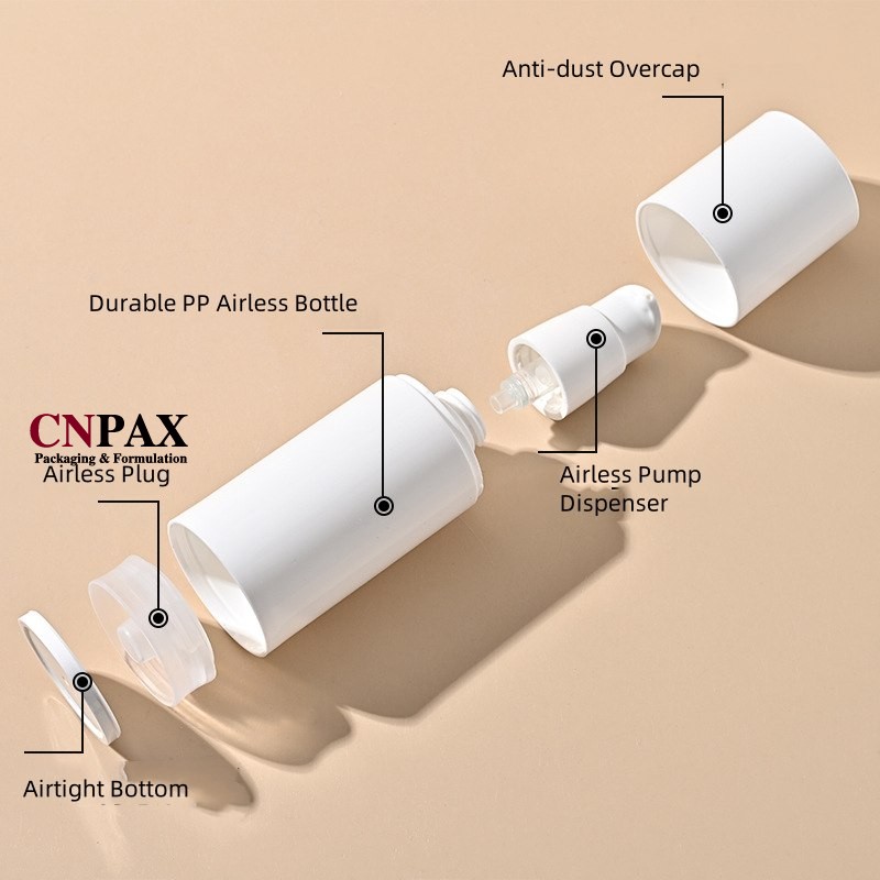 sunscreen cream airless bottles